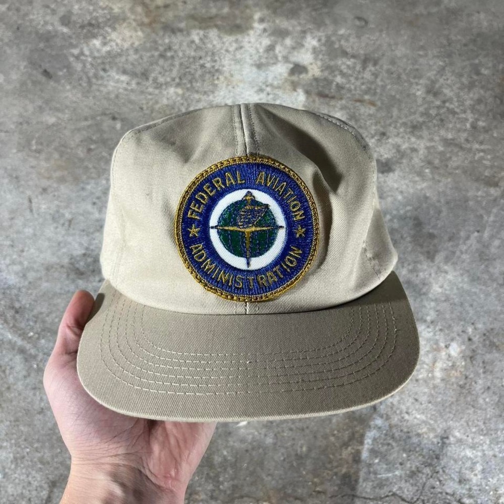 American Vintage Tan Cap with Embroidered Patch
